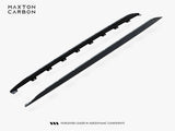 Set of Prepreg Carbon Fiber Side Skirts compatible with Audi RS 3 Sedan 8Y Facelift