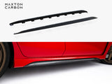 Set of Prepreg Carbon Fiber Side Skirts compatible with Audi RS 3 Sedan 8Y Facelift