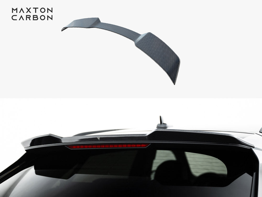 Carbon Fiber Tailgate Spoiler (Upper) compatible with Audi SQ8 / Q8 S Line Mk1 Facelift