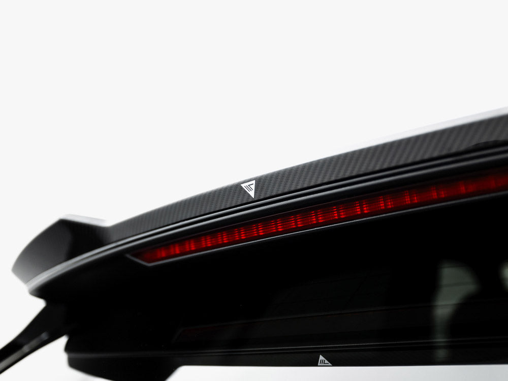 Carbon Fiber Tailgate Spoiler (Upper) compatible with Audi SQ8 / Q8 S Line Mk1 Facelift