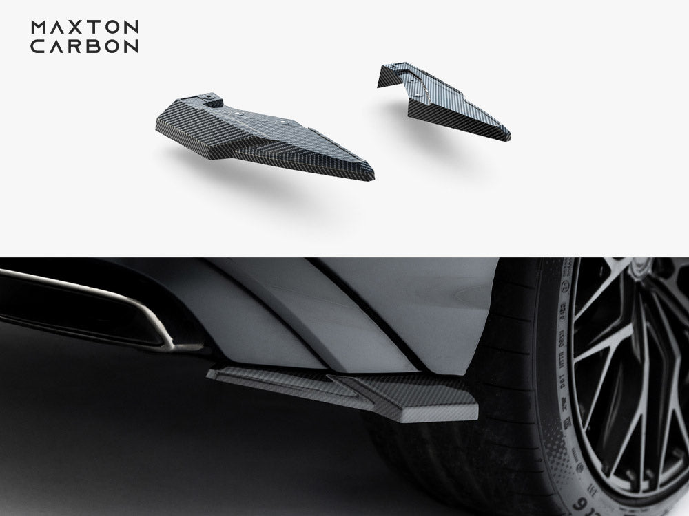 Prepreg Carbon Fiber Rear Side Splitters compatible with Audi Q8 S Line Mk1 Facelift