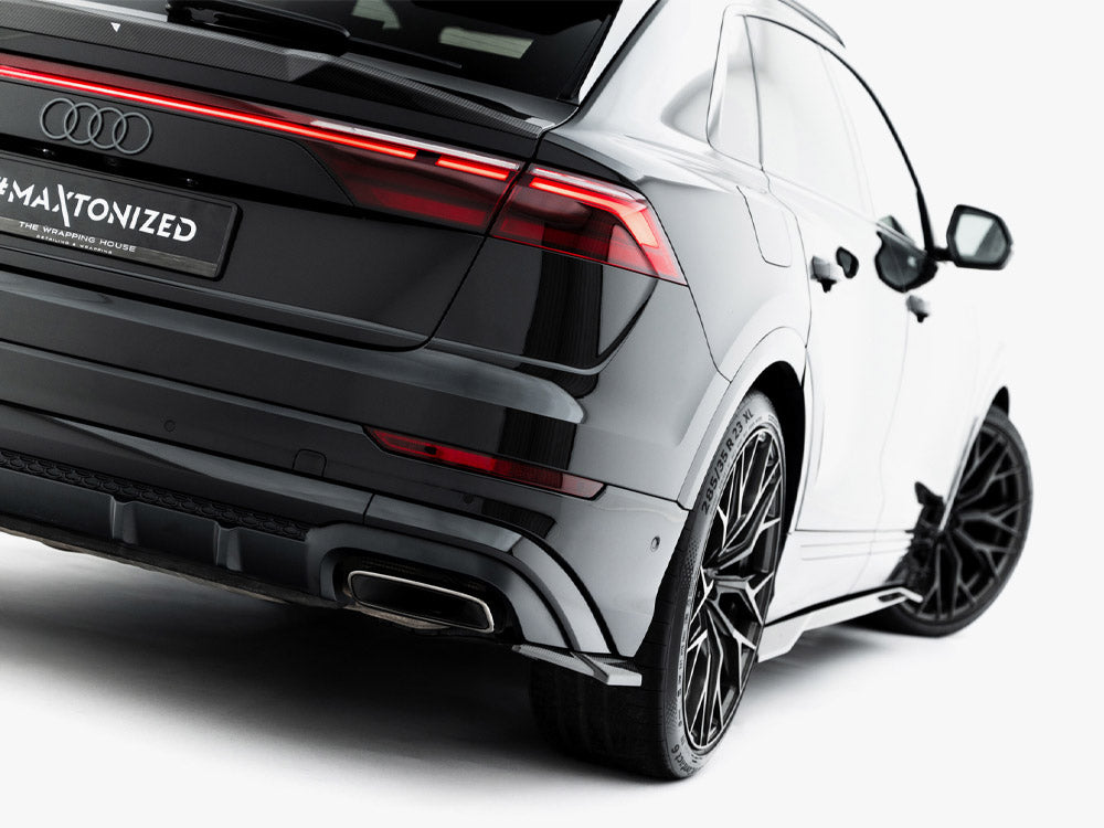 Prepreg Carbon Fiber Rear Side Splitters compatible with Audi Q8 S Line Mk1 Facelift