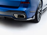 Prepreg Carbon Fiber Rear Diffuser compatible with BMW X7 M-Pack G07 / G07 Facelift (Version with towbar)