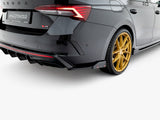 Rear Side Splitters V.4 + Flaps compatible with Skoda Octavia RS Combi / Liftback Mk4 / Mk4 Facelift