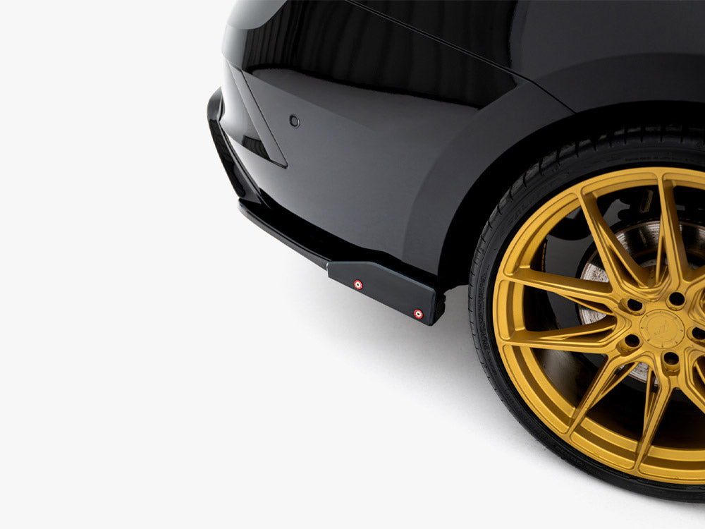 Rear Side Splitters V.4 + Flaps compatible with Skoda Octavia RS Combi / Liftback Mk4 / Mk4 Facelift