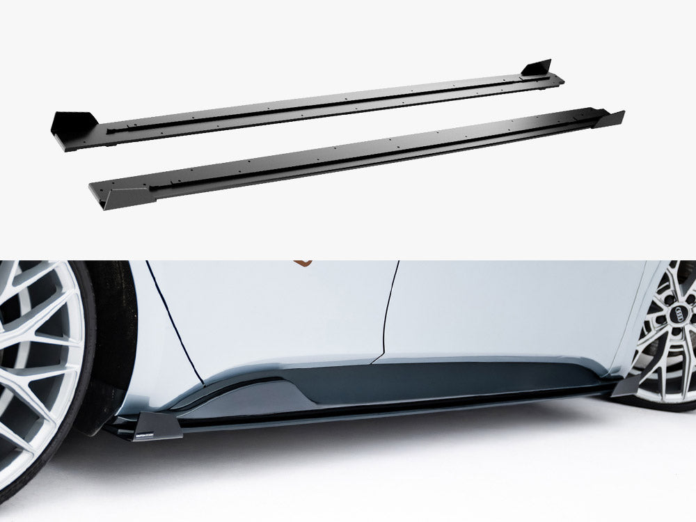 Street PRO Side Skirt Diffusers + Flaps compatible with CUPRA Born Mk1