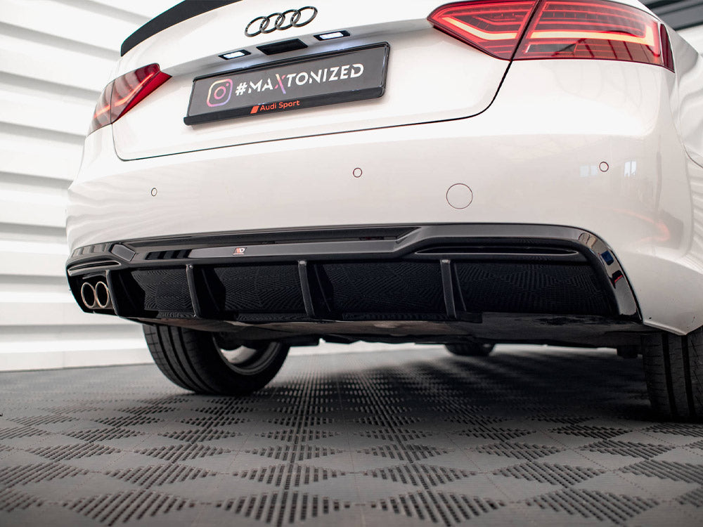 Rear Valance compatible with Audi A5 Sportback 8T Facelift (Version with dual exhausts on one Side)