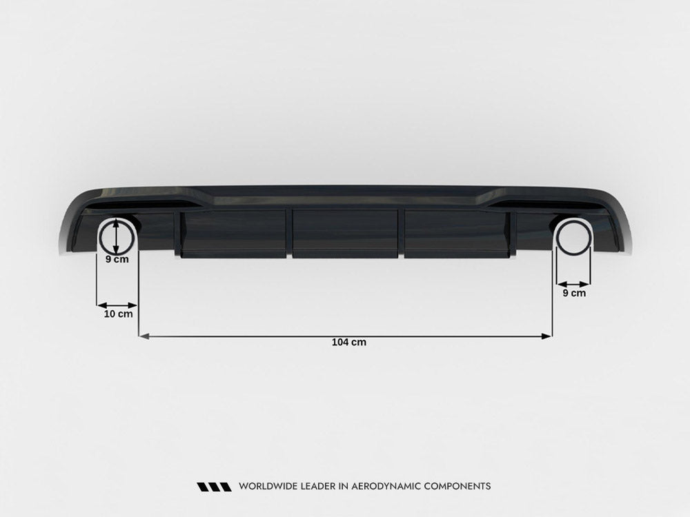 Rear Valance compatible with Audi A5 Sportback 8T Facelift (Version with single exhausts on both sides)