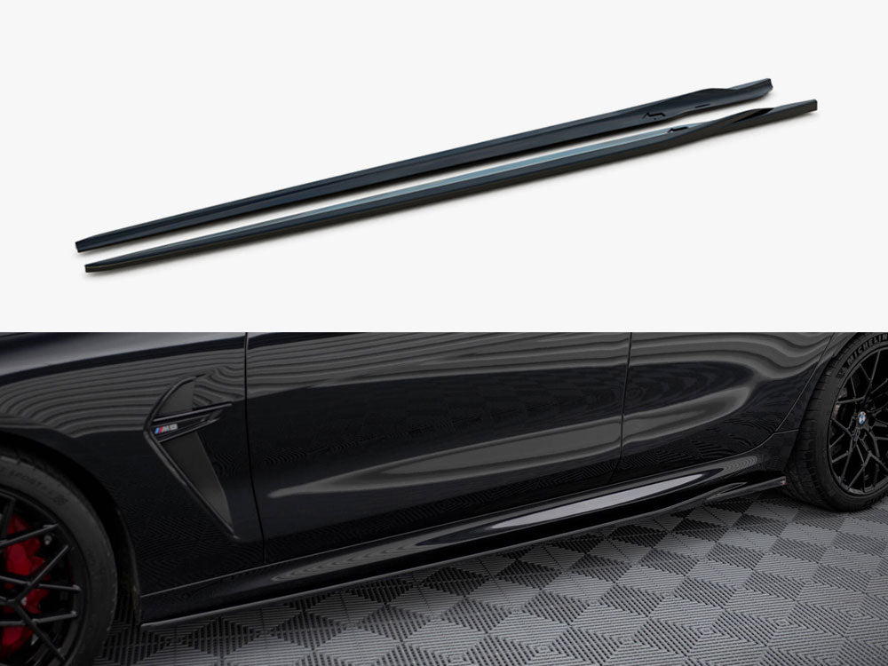 Side Skirts Diffusers V.2 compatible with BMW M8 Gran Coupe F93 / 8 Gran Coupe M-Pack G16