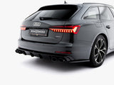 Rear Valance + Exhaust Ends Imitation compatible with Audi A6 Sedan / Avant C8 / C8 Facelift