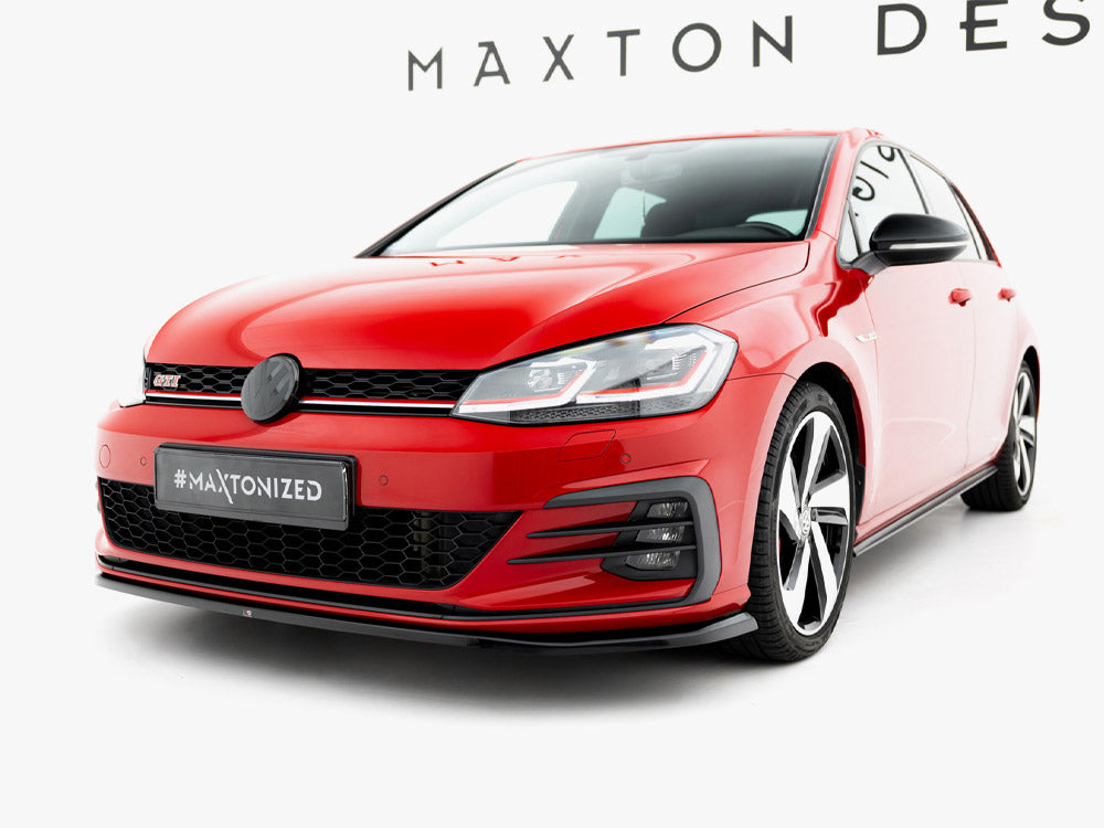 Front Splitter V.4 compatible with Volkswagen Golf GTI / GTD Mk7 Facelift