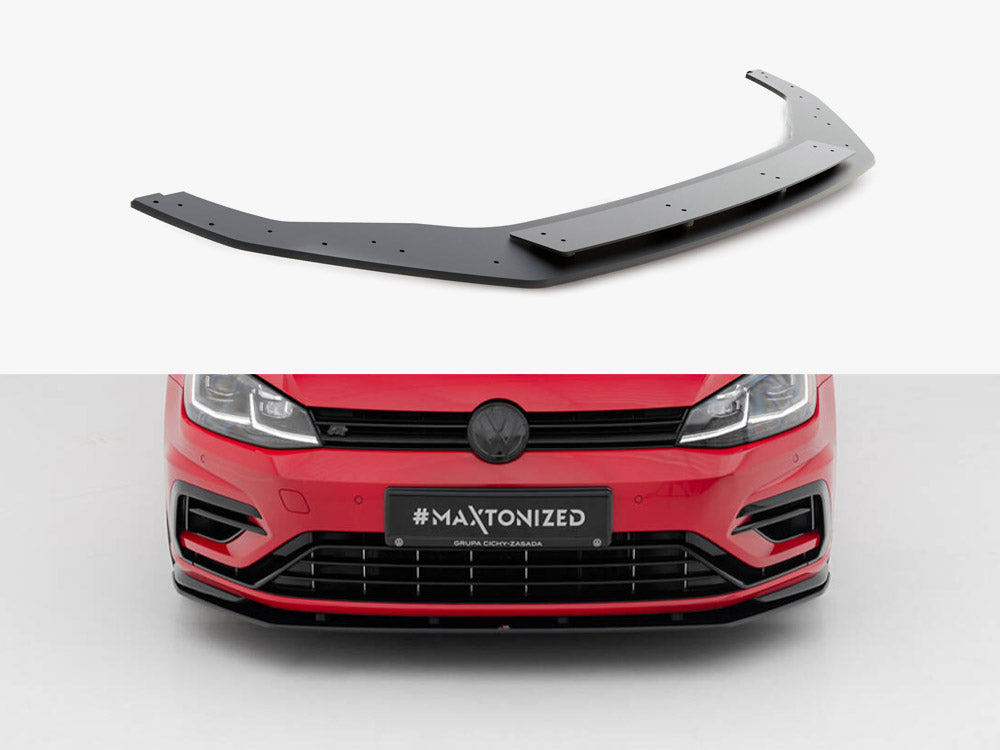 Street PRO Front Splitter compatible with Volkswagen Golf R / R-Line Mk7 Facelift