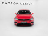 Street PRO Front Splitter compatible with Volkswagen Golf R / R-Line Mk7 Facelift