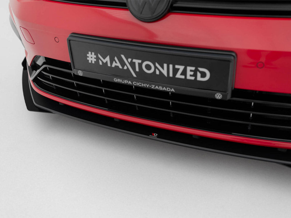 Street PRO Front Splitter + Flaps compatible with Volkswagen Golf R / R-Line Mk7 Facelift