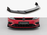 Street PRO Front Splitter V.2 compatible with Volkswagen Golf R / R-Line Mk7 Facelift