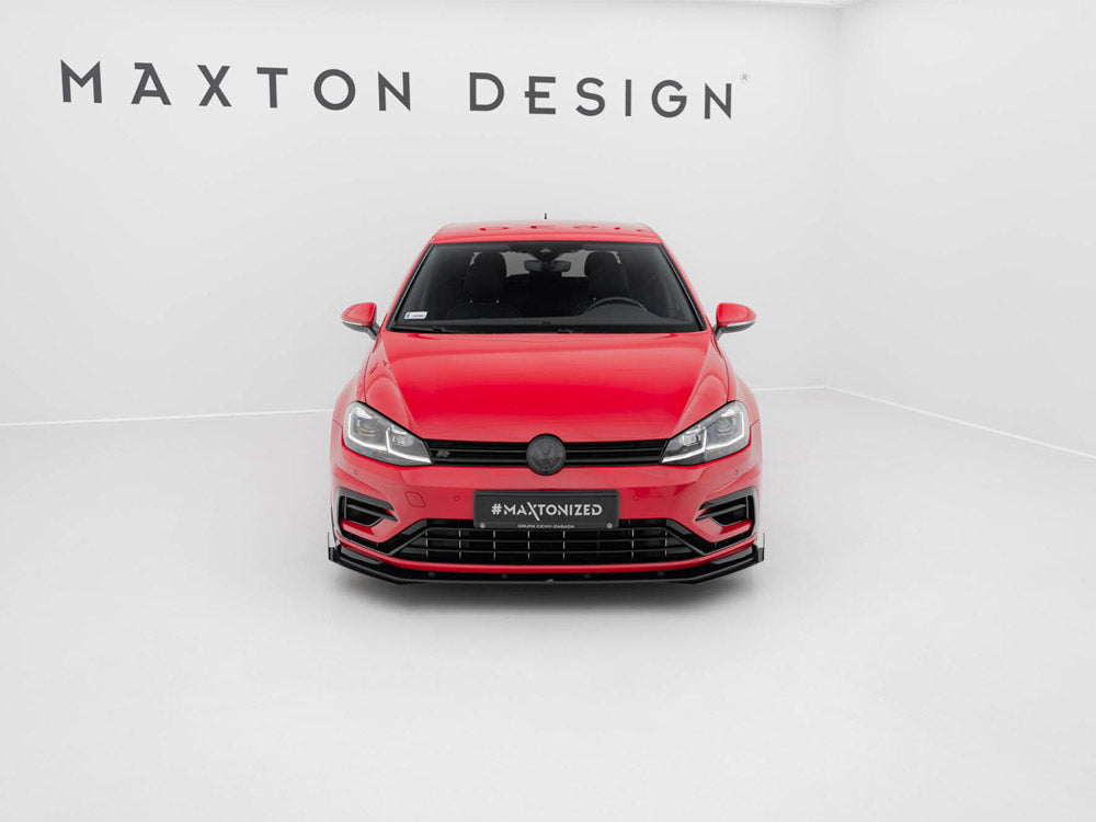 Street PRO Front Splitter V.2 compatible with Volkswagen Golf R / R-Line Mk7 Facelift