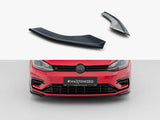 Front Side Splitters compatible with Volkswagen Golf R / R-Line Mk7 Facelift