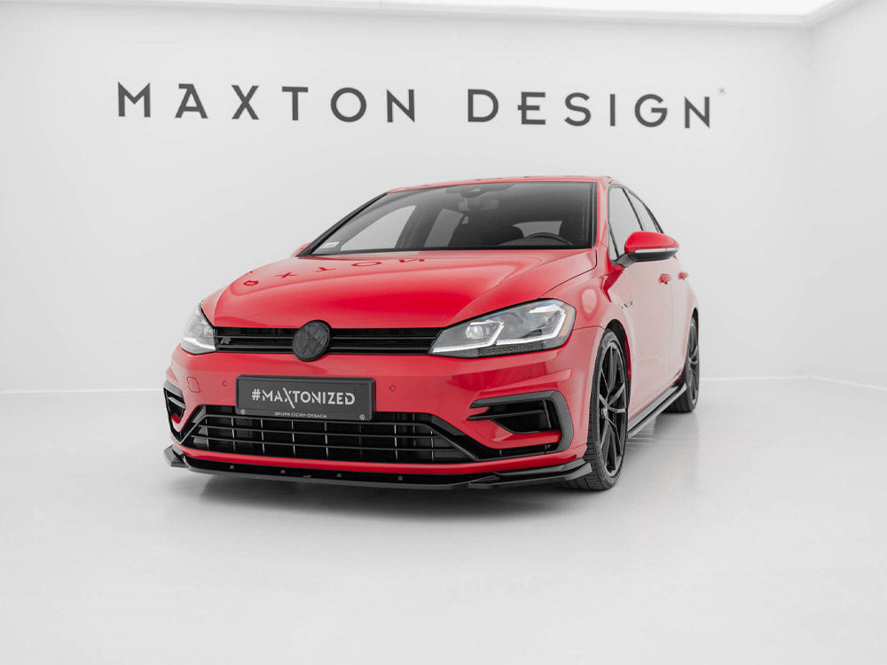 Front Splitter V.9 compatible with Volkswagen Golf R / R-Line Mk7 Facelift