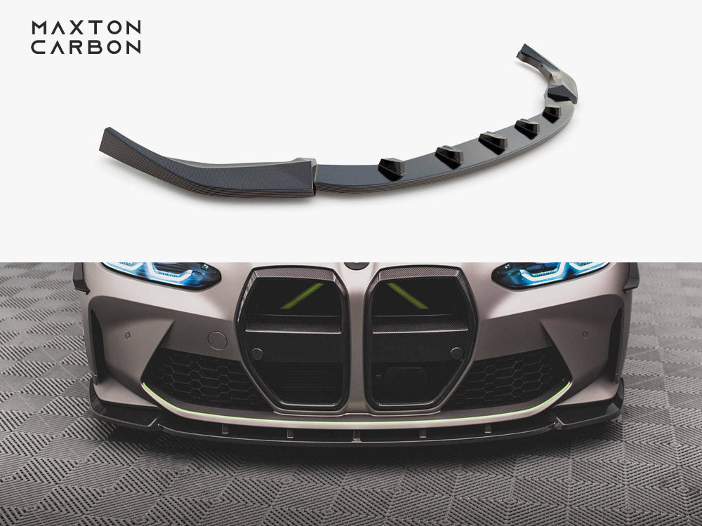 Carbon Fiber Front Splitter V.1 compatible with BMW M4 G82 / G82 Facelift