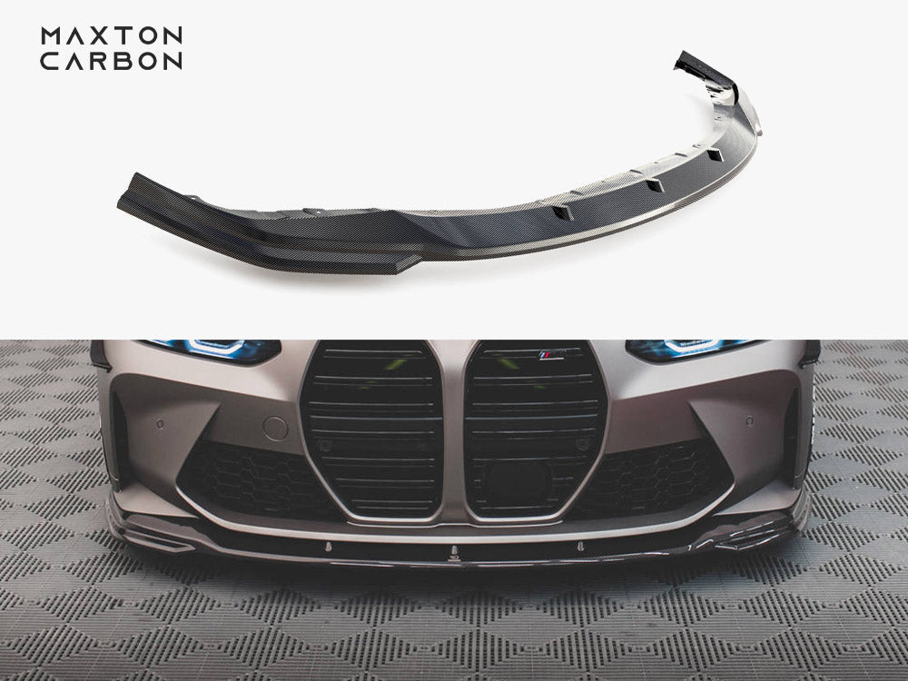 Carbon Fiber Front Splitter V.2 compatible with BMW M4 G82 / G82 Facelift
