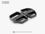 Carbon Fiber Front Grill + License Plate Holder Base compatible with BMW M4 G82