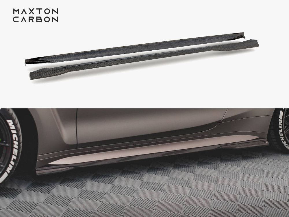 Carbon Fiber Side Skirts compatible with BMW M4 G82 / G82 Facelift