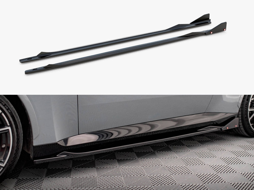 Side Skirts Diffusers V.2 + Flaps compatible with BMW 2 Coupe M-Pack / M240i G42