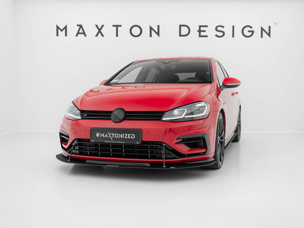 Hybrid Front Racing Splitter compatible with VW Golf 7 R / R-Line Facelift