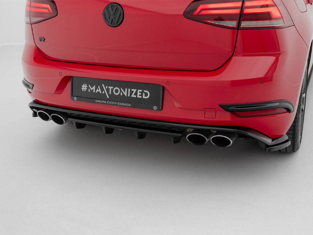 Rear Splitter compatible with Volkswagen Golf R / R-Line Hatchback Mk7 Facelift