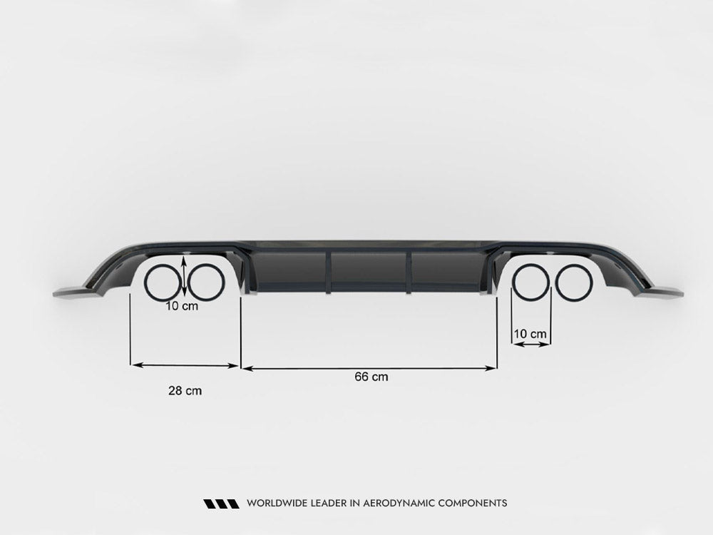 Rear Valance V.3 compatible with Volkswagen Golf R Mk7 Facelift