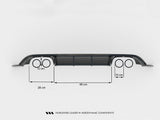 Rear Valance V.3 compatible with Volkswagen Golf R Mk7 Facelift