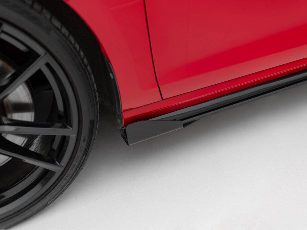 Street PRO Side Skirts Diffusers + Flaps compatible with Volkswagen Golf R / R-Line Mk7 Facelift