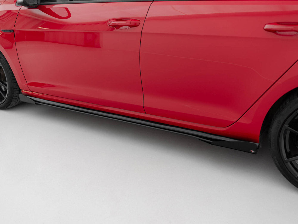 Street PRO Side Skirts Diffusers + Flaps compatible with Volkswagen Golf R / R-Line Mk7 Facelift