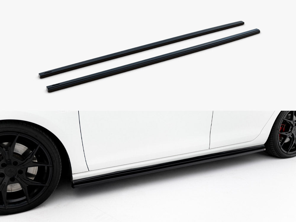 Side Skirt Diffusers V.2 compatible with Volkswagen Golf GTI / GTD Mk7 / Mk7 Facelift (narrow)