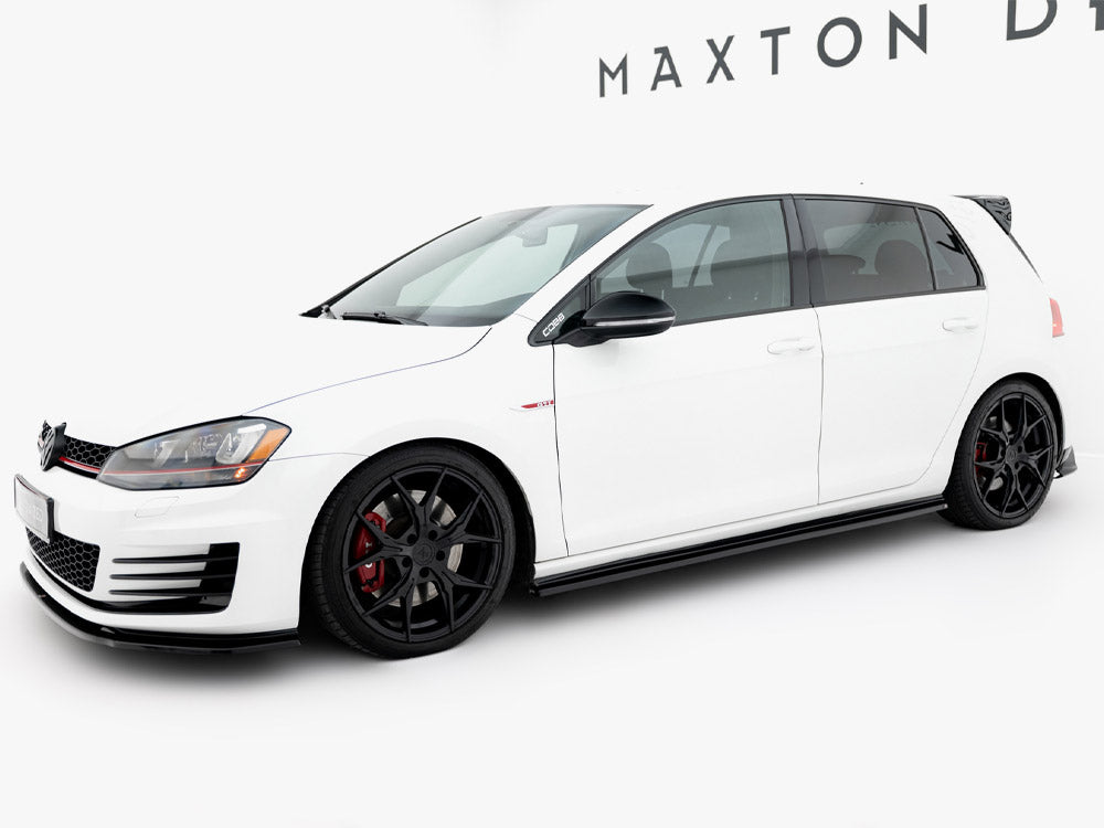 Side Skirt Diffusers V.2 compatible with Volkswagen Golf GTI / GTD Mk7 / Mk7 Facelift (narrow)