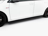 Side Skirt Diffusers V.2 compatible with Volkswagen Golf GTI / GTD Mk7 / Mk7 Facelift (narrow)