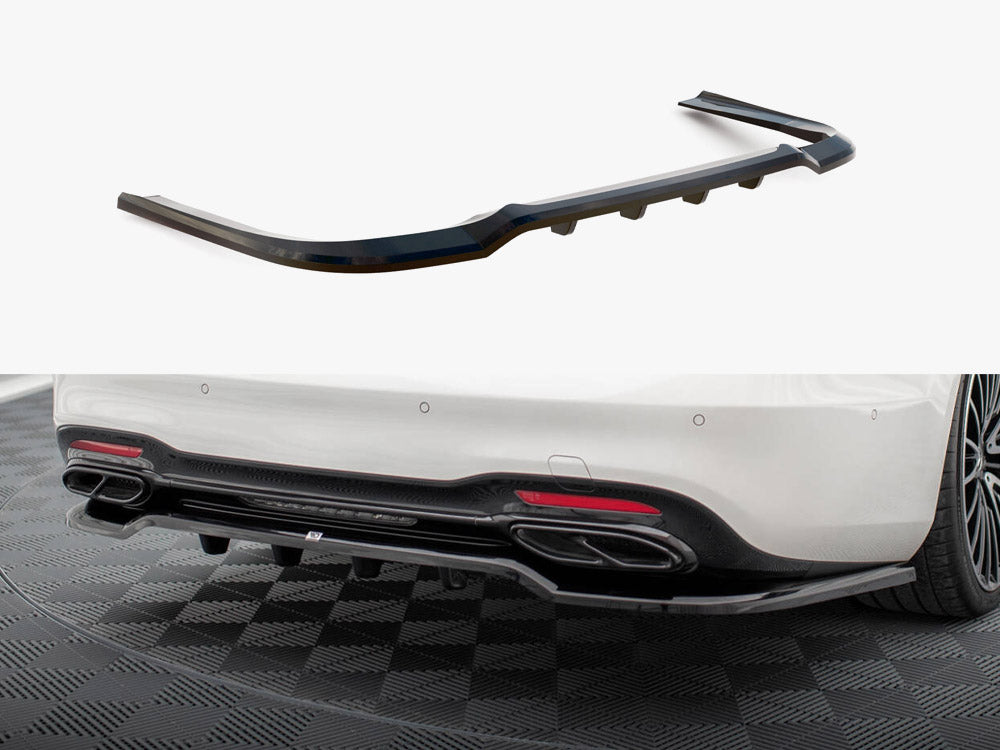 Rear Splitter (Vertical Bars) compatible with Mercedes-Benz S AMG Line W222 Facelift