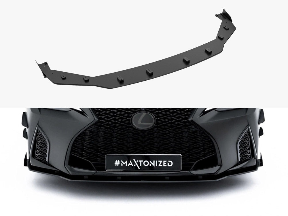 Street PRO Front Splitter + Flaps compatible with Lexus IS 500 Mk3 Facelift 2 (XE30)
