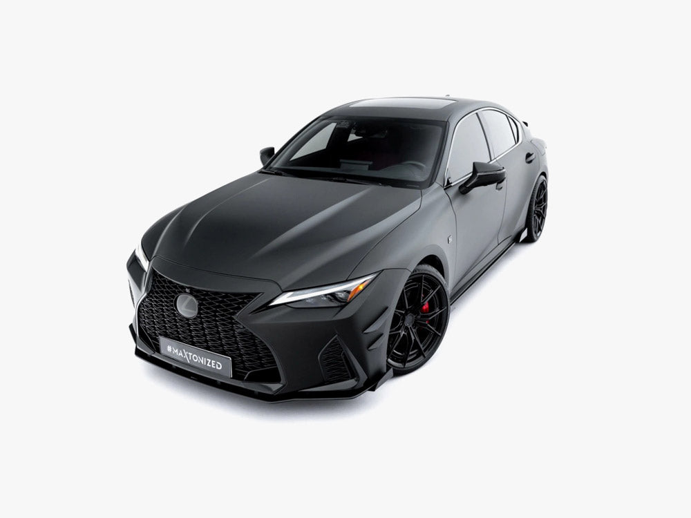 Street PRO Front Splitter + Flaps compatible with Lexus IS 500 Mk3 Facelift 2 (XE30)