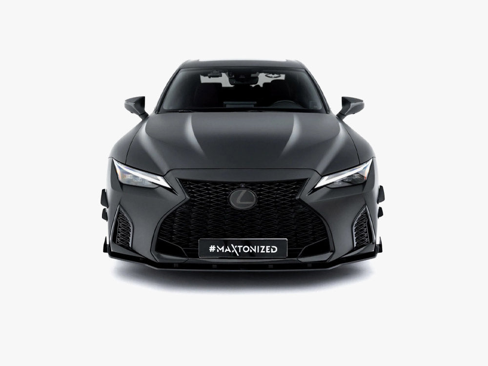 Street PRO Front Splitter + Flaps compatible with Lexus IS 500 Mk3 Facelift 2 (XE30)
