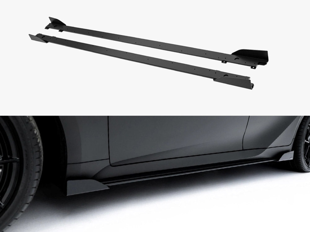 Street PRO Side Skirt Diffusers + Flaps compatible with Lexus IS 500 Mk3 Facelift 2 (XE30)