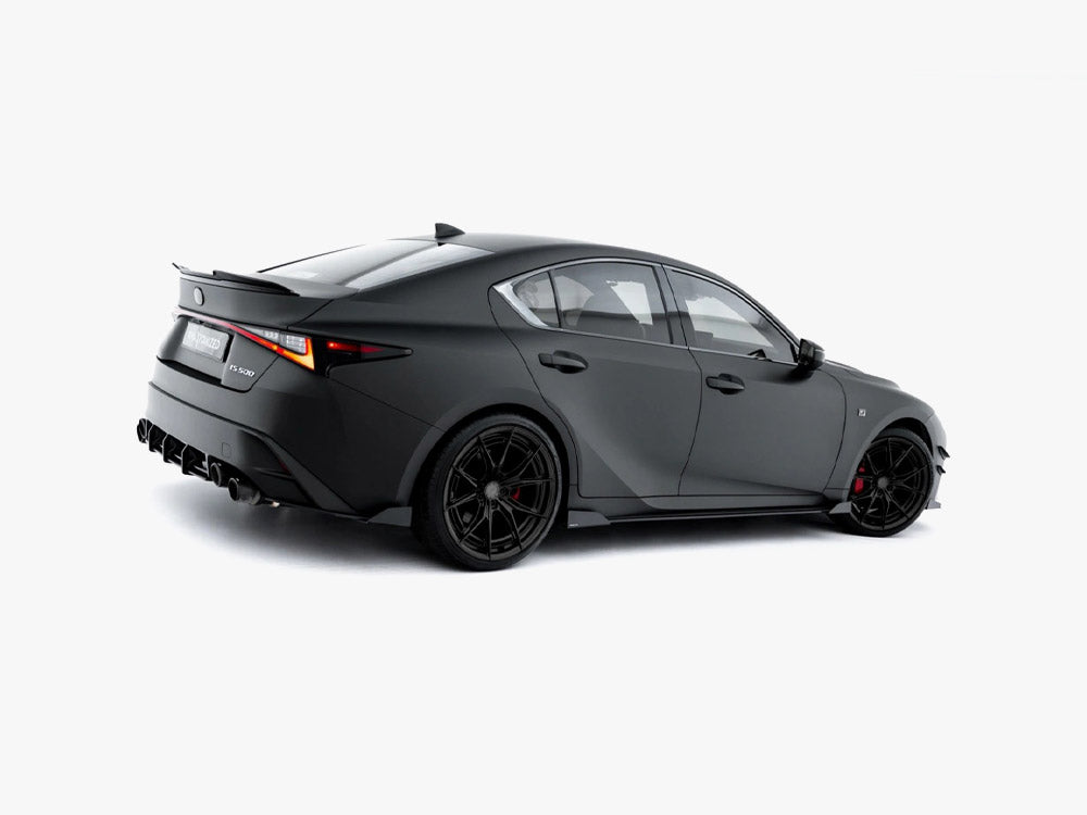 Street PRO Side Skirt Diffusers + Flaps compatible with Lexus IS 500 Mk3 Facelift 2 (XE30)