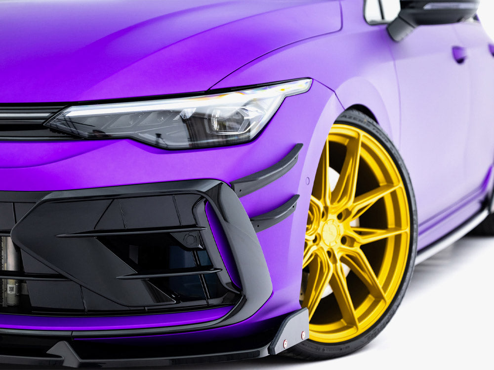 Front Bumper Wings (Canards) compatible with Volkswagen Golf R Hatchback / Variant Mk8 Facelift