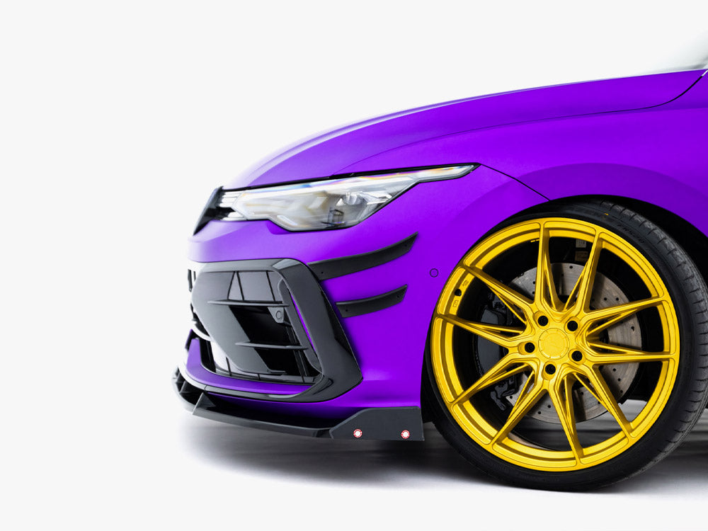 Front Bumper Wings (Canards) compatible with Volkswagen Golf R Hatchback / Variant Mk8 Facelift