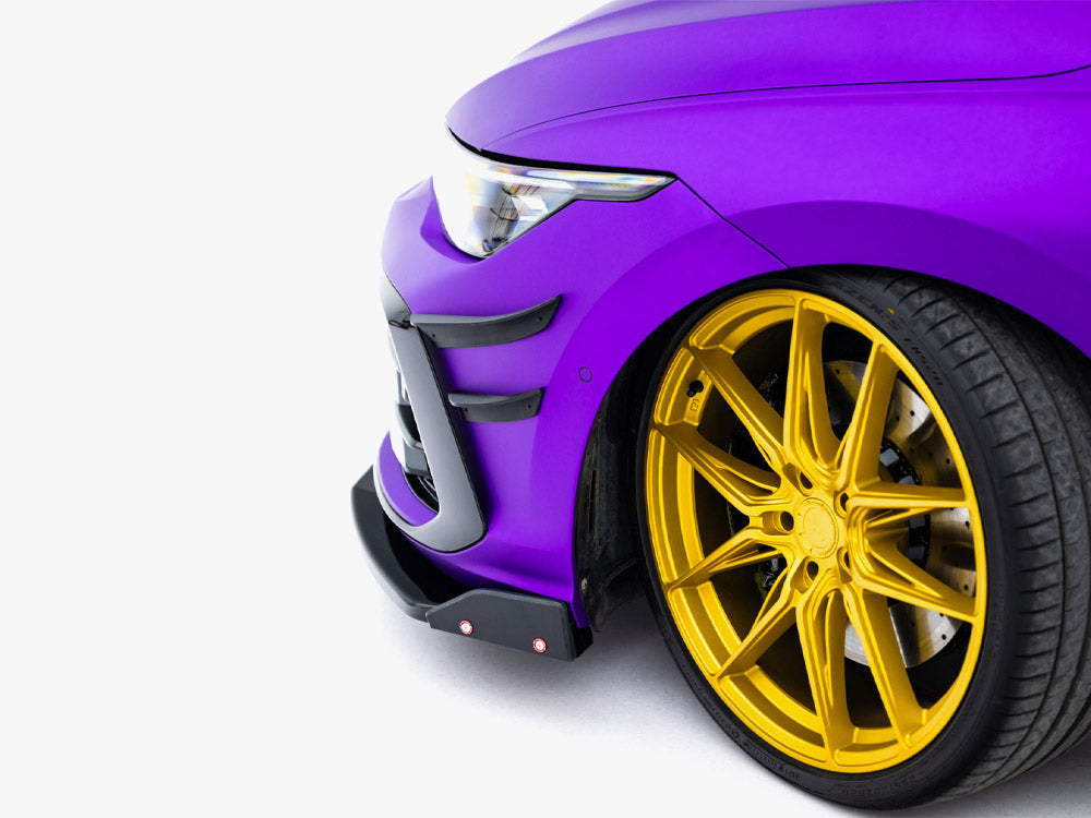 Front Bumper Wings (Canards) compatible with Volkswagen Golf R Hatchback / Variant Mk8 Facelift
