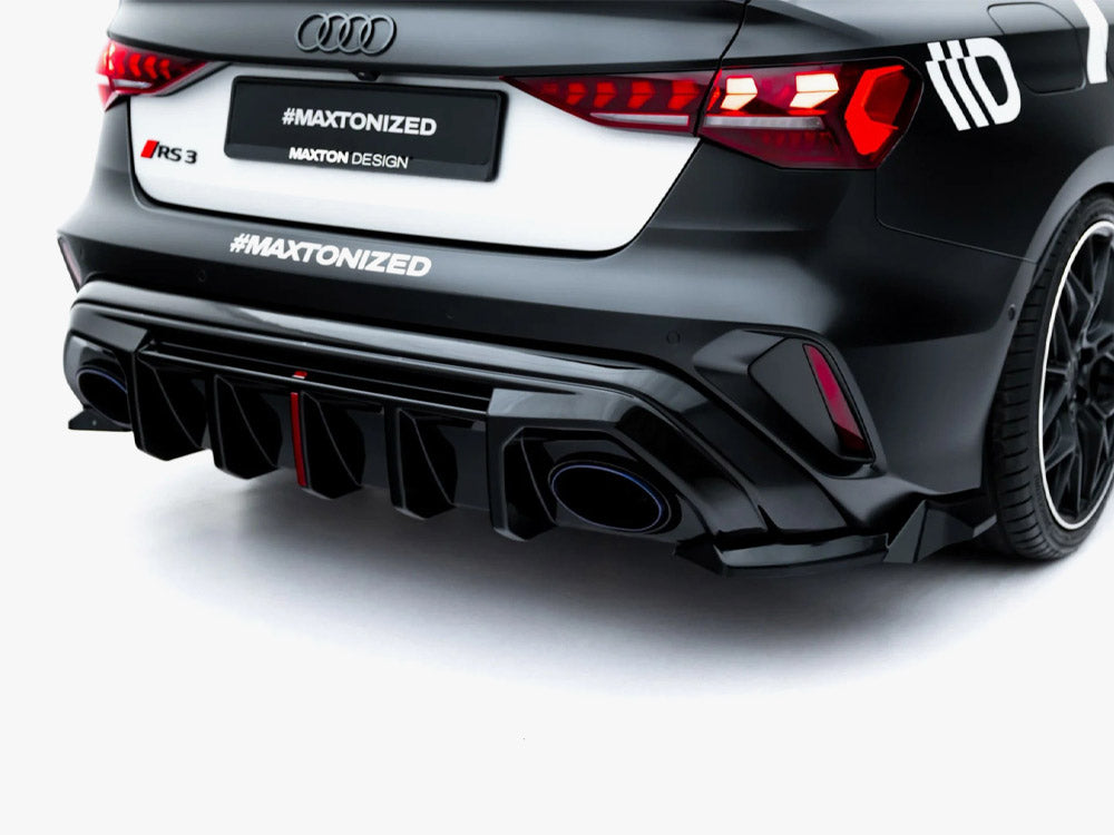 Rear Side Splitters V.3 compatible with Audi RS 3 Sedan 8Y Facelift