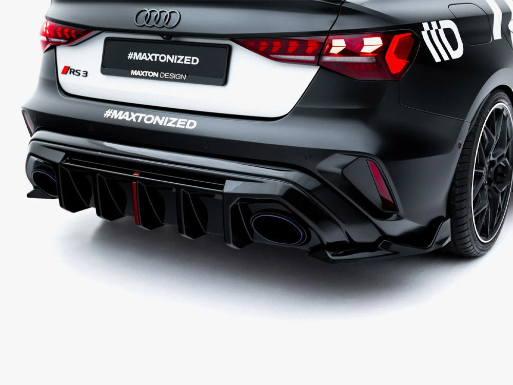 Rear Side Splitters V.2 compatible with Audi RS 3 Sedan 8Y Facelift