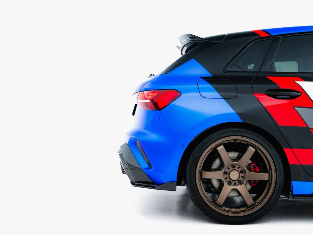 Carbon Fiber Rear Side Splitters compatible with Audi RS 3 Sportback 8Y Facelift