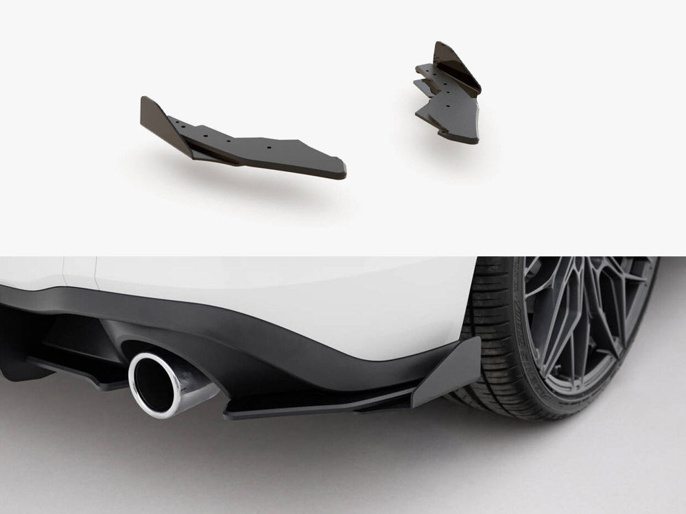 Street Pro Rear Side Splitters + Flaps compatible with Volkswagen Golf GTI / GTE / R-Line Mk8