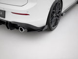 Street Pro Rear Side Splitters + Flaps compatible with Volkswagen Golf GTI / GTE / R-Line Mk8